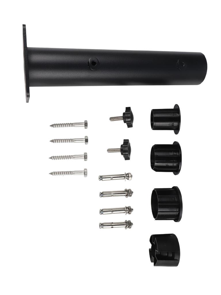 Metal outdoor parasol base kit sturdy iron support with 32mm 39mm 49mm stoppers suitable for different parasol sizes and styles