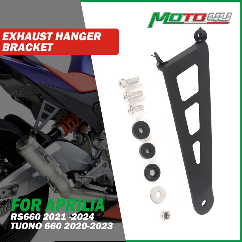 Motorcycle Aluminum Exhaust Hanger Bracket Muffler Exhaust Hanger Holder Modification For Aprilia RS660 2021 2022 2023 Tuono 660
