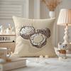Art Coconut Illustration Cushion Cover Antidustmite Pillowcase Invisible Zipper Silky Short Plush Sofa Cushion Cover