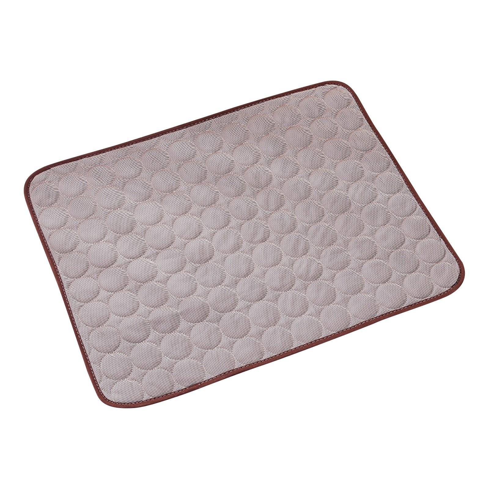 

Подушка для дивана для питомцев на лето, напольная подушка для собак, подушка для кошек со льдом, весенне-летняя прохладная подушка для кошек, подушка для сна из ледяного шелка One Size коричневый