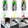 4PCS Car Tire Pressure Caps, Tire Valve Cap with Pressure Indicator Tyre Pressure Monitor Valve Caps Air Alert Auto Accessories