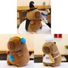 Magician Capybara Earphones Chef Plush Stuffed Doll  Animal Sofa Pillow Brown