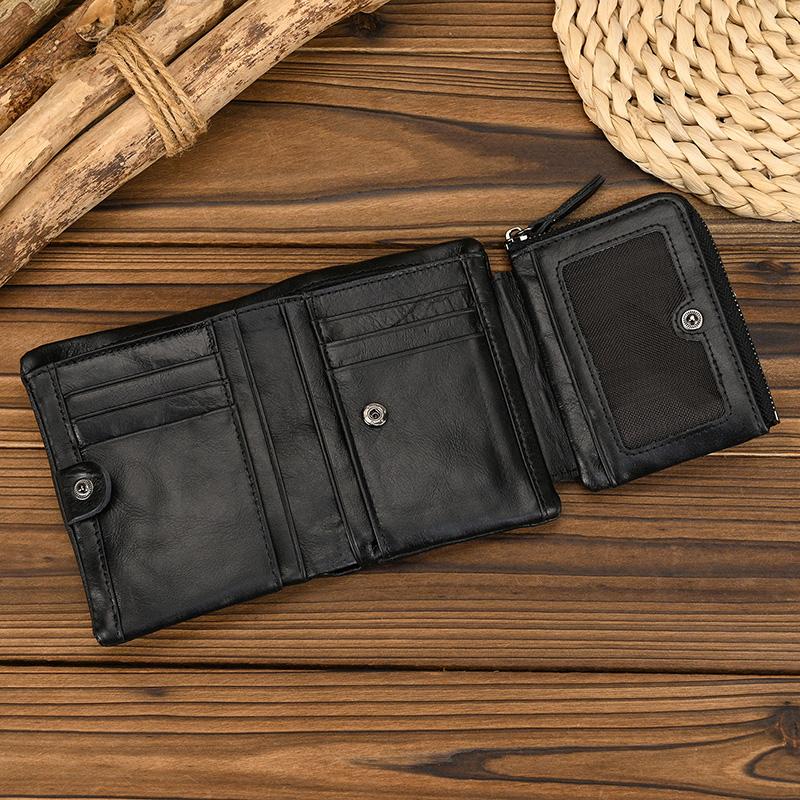 Luxury Brand Designer Wallet Men Card Holder Soft Genuine Leather Short Purse For Coins Credit Cards Male Wallets In Pockets