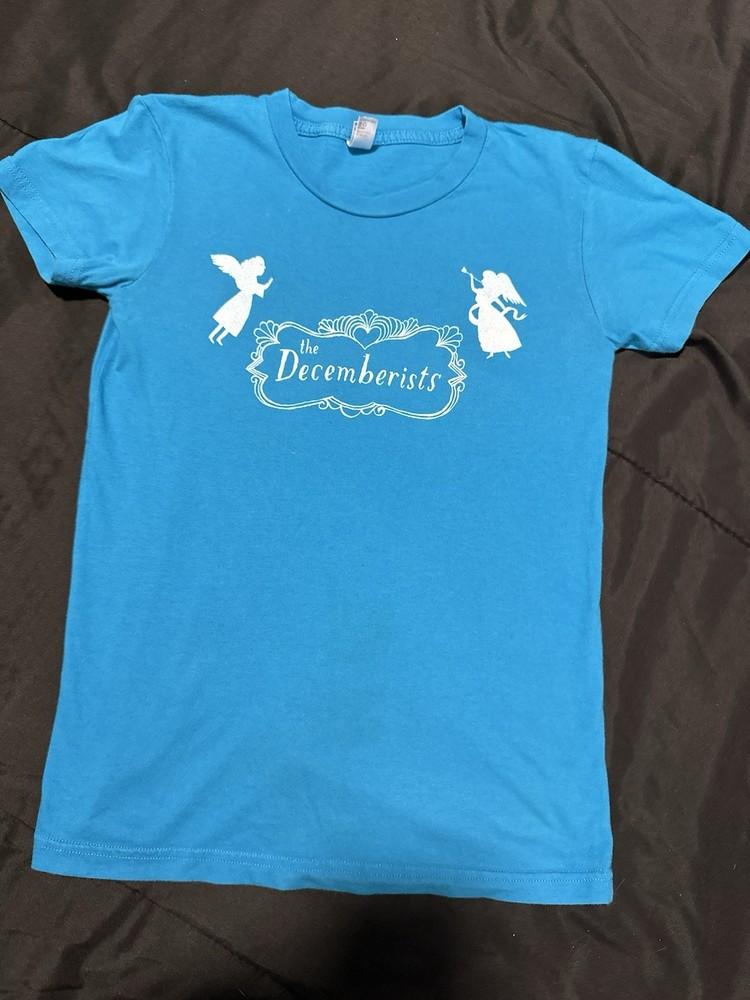 

The Decemberist EU Tour TShirt Women’s Size S Bright Blue Indie Rock Band Unisex T-Shirt XXL