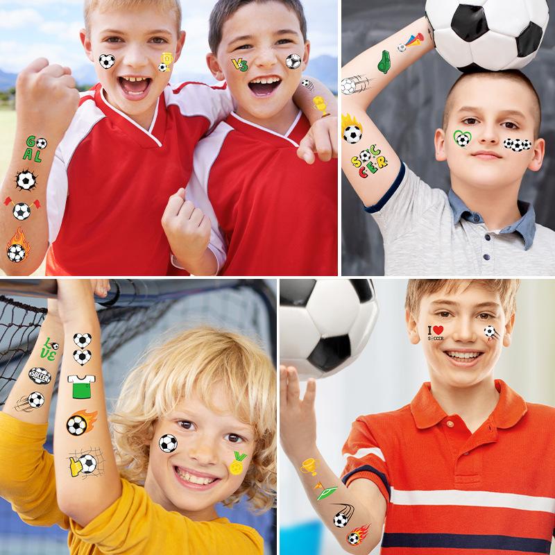25 New Football Tattoo Stickers World Cup Event Fan Club Activity Party Children's Cartoon Temporary Stickers