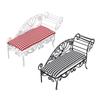 Miniature Dollhouse Bed 1: 12 Iron Dollhouse Furniture Iron Miniature Dollhouse Daybed for Dollhouse