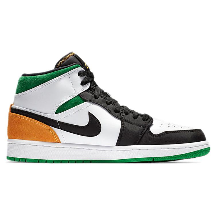 Air Jordan 1 Mid SE Oakland Men Sneakers White Laser-Orange Black 852542-101