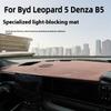 For BYD Leopard 5 Denza B5 Dashboard Cover Dashmat Anti-Glare Sun Protection Anti-Cracking Interior Decorative Pad Accessories