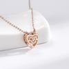 Heart'S Desire Love Necklace Women'S Niche Exquisite Temperament Versatile Pink Diamond Smart Pendant Necklace Women Quality