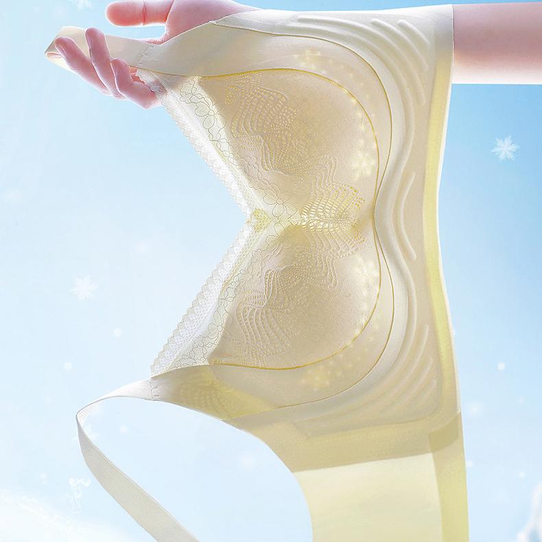 Plus-size Lingerie for Women Thin Close-in Lace-up Bra Seamless and Sexy Bra Push Up Bra