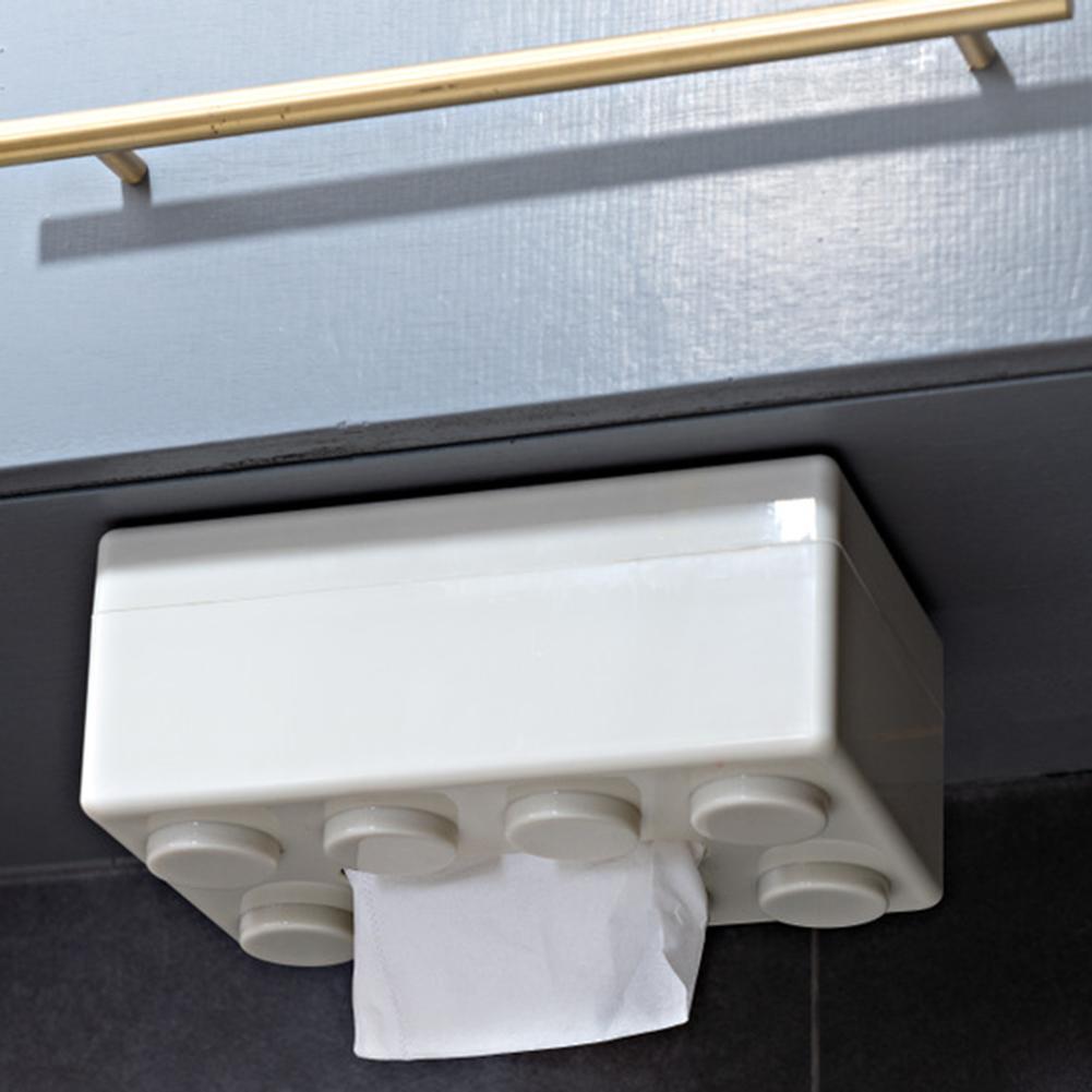 Creative Building Block Facial Tissue Dispenser Cute Tissue Case Tissue Storage Box for Livingroom Bedroom Bathroom Home Office