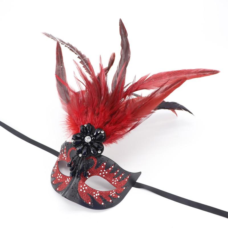 Halloween Feather Mask Sexy Party Eye Carnival Queen Costume Accessory