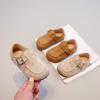 Children's Flat Shoes 2-18 Years Old Khaki Simple Boys Girls Casual Shoes Four Seasons Models Yellow Non-slip Kids Loafers 23-33