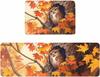 Fall Owl Maple Leaves Kitchen Mat Home Decor Corridor Balcony Laundry Room Rugs Bedroom Bedside Floor Mat Bathroom Door Mat