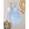 2026 Ruffle Tankini Two Pieces Strappy Swimsuit Women Drawstring Swimwear Female Bathers Bathing Swimming Swim Suit Beachwear