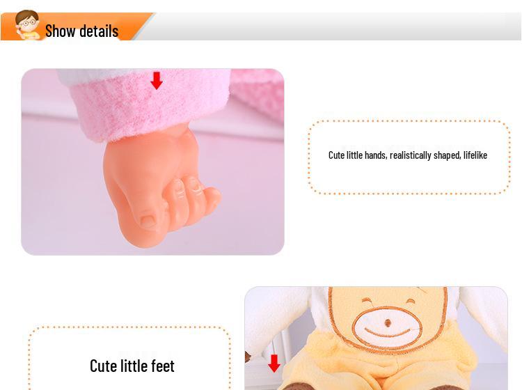 Small Smiley Realistic Gel Doll for Children's Educational Housekeeping Training