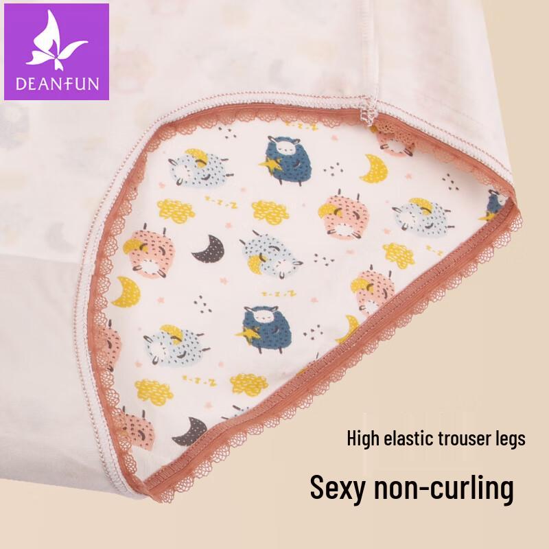 DIEFAN Women's Mid-Rise Cotton Cartoon Briefs 3-Pack Gift Set