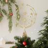 Gold Glitter Christmas Topper Decor Iron Xmas Tree Ornament  Home Decoration