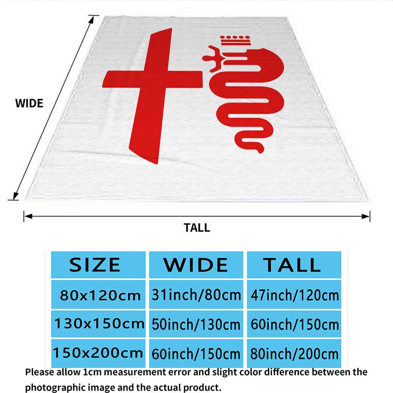 1PC Alpha Romeo Patterned Flannel Blanket Suitable For All Seasons For Home Decor Warmth And Comfort Gifts Holiday Present