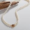 Fashion Versatile Temperament Niche Light Luxury Design S925 Sterling Silver Necklace Natural Freshwater Pearl Gem Necklace Women