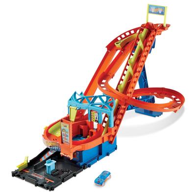 Hot Wheels Herní sada Roller Coaster let stará a HDP04 [4 nahoru]