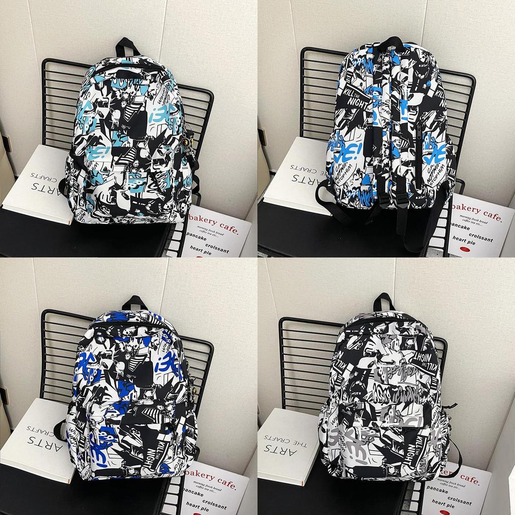 Fashionable Middle School Student Backpack Nylon Lightweight School Bag With Padded Shoulder Straps For Teens