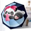1pc Sturdy 8-Bone Auto Umbrella, Giant panda Umbrella, Digital Printed, Foldable Umbrella for On-the-Go Outdoor Use