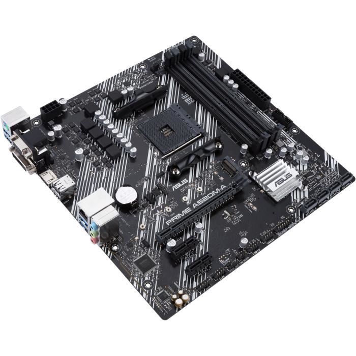 Carte Mère - ASUS - PRIME A520M-A II/CSM - AMD A520 - Emplacement AM4 Micro ATX