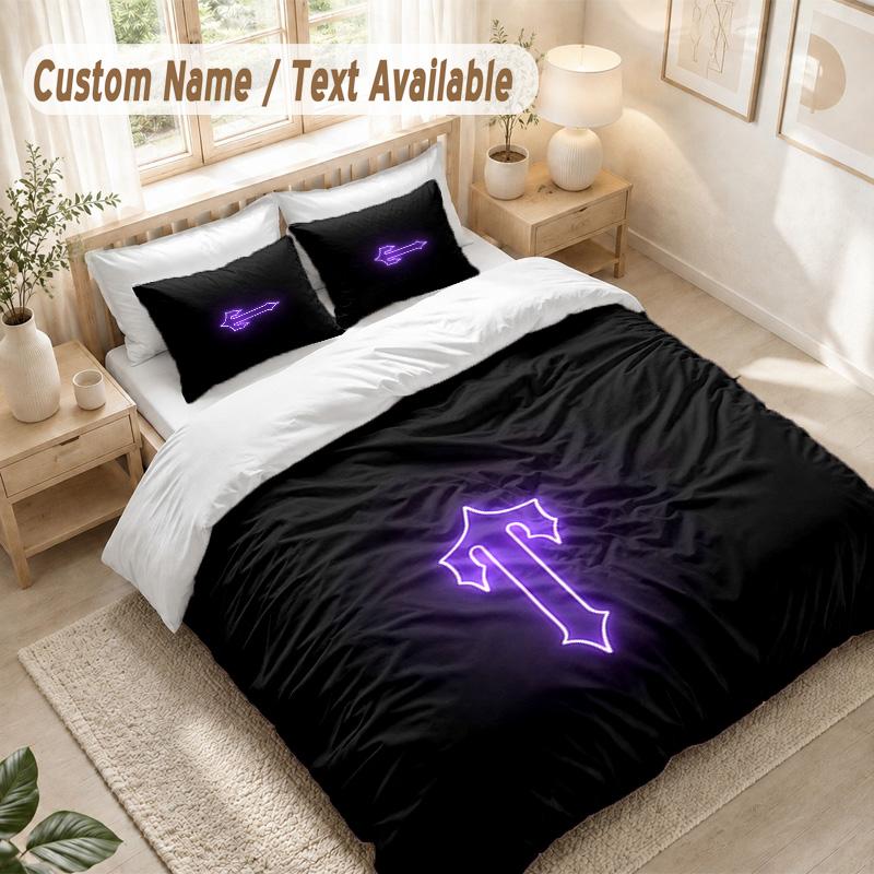 Trapstar Bedding Set, 1 Duvet Cover & 2 Pillowcases Soft Comfortable Bedroom Home Textile Decor