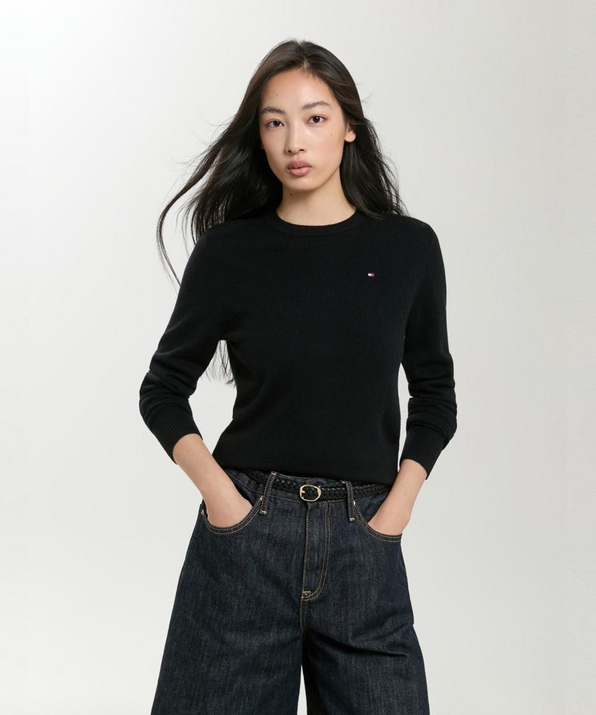 TOMMY HILFIGER Cashmere Blend Crew Neck Sweater (T22G7Kto060Wt2Bds)