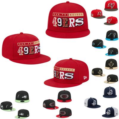 Koreaanse Versie Van Voetbalpet NFL Heren en Dames Geborduurde Platte Rand Pet Outdoor Zonbescherming Trendy Pet Verstelbare Baseballpet