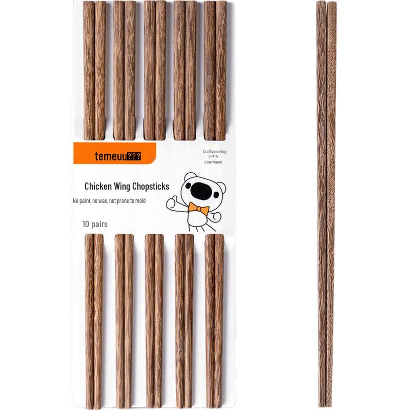 Temeiju Natural Chicken Wing Wood Chopsticks Family Pack