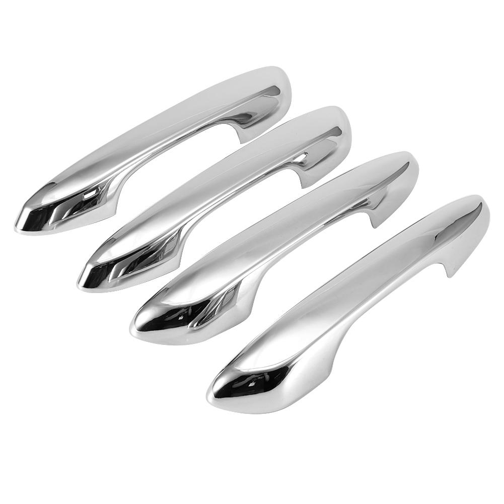 4pcs/set Car Exterior Door Handle Cover Trim for ES200 18-19 (Carbon Black)
