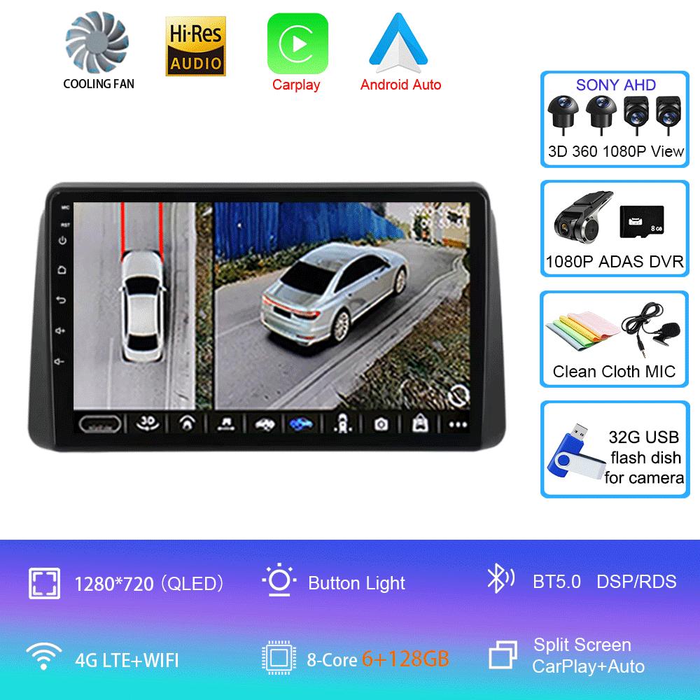 Android 14 Car Radio For Chrysler Grand Voyager 5 2011 - 2015 For Dodge Grand Caravan 2008-2020 Player Multimedia GPS 360 Camera