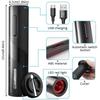 Electric Wine Opener, Rechargeable Automatic Wine Bottle Cork with USB Charging | Holes (Black)