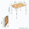 Coleman Natural Puzzle 30kg Load Duo Table/90 - Outdoor, Camping, BBQ, Picnic, Foldable, Capacity, Antibacterial, Stable, Family,