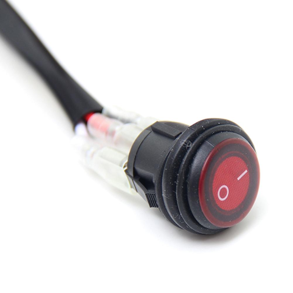 12 V 40 A LED-Lichtleisten-Kabelbaum-Kit, wasserdichter Ein-/Aus-Schalter, Lichtleisten-Kabelbaum, Licht, runder Schalter für Auto, Boot, LKW