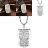 Stylish Fashion Necklace Dog Tag For My Son Daughter Dad Mom Ideal Birthday Gift