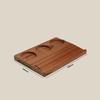 VAKADA Brown Solid Wood 3-Compartment Serving Tray
