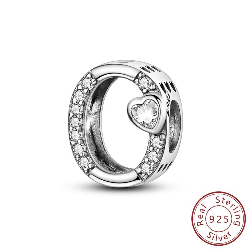 Copper Alphabet Beads Love Letter Charm Fit Original Bangle Bracelet Diy Jewelry Gift