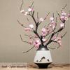 Elegant Pink Plum Blossom Dried Flower Bouquet for Home Decoration