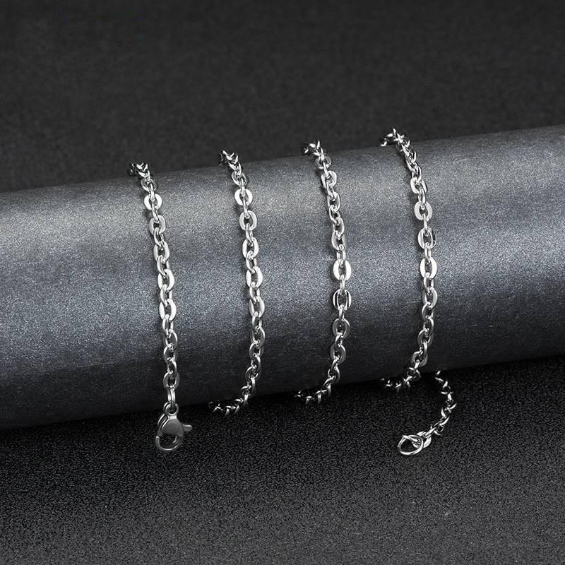 Titanium Steel Unisex Snake Bone Chain Necklace - Trendy Stainless Steel Clavicle Chain for Couples