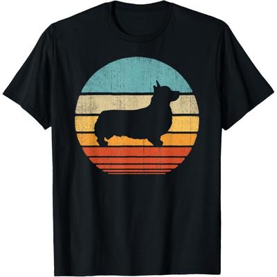 Corgi Retro Vintage 60s 70s Sunset Dog Lovers Men Women T-Shirt
