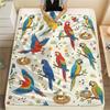 1PC Cute Parrot Print Flannel Blanket, High Quality All Seasons, Home Decor, Warmth and Comfort, Perfect for Christmas Gifts