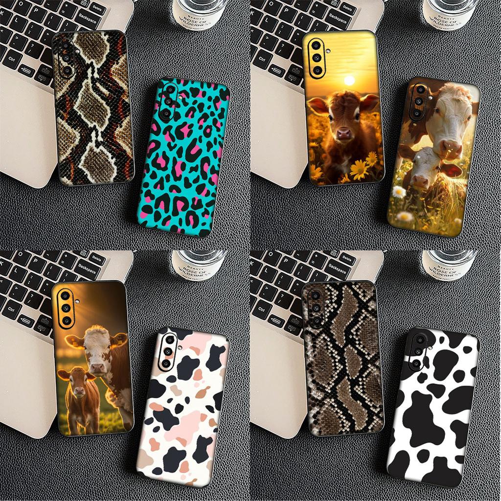 Leopard Cow Print Snake for Motorola Moto G86 G57 G67 G24 G15 G54 Power G13 G14 G34 G35 G45 G60 G53 G55 G64 G75 G72 Phone Case