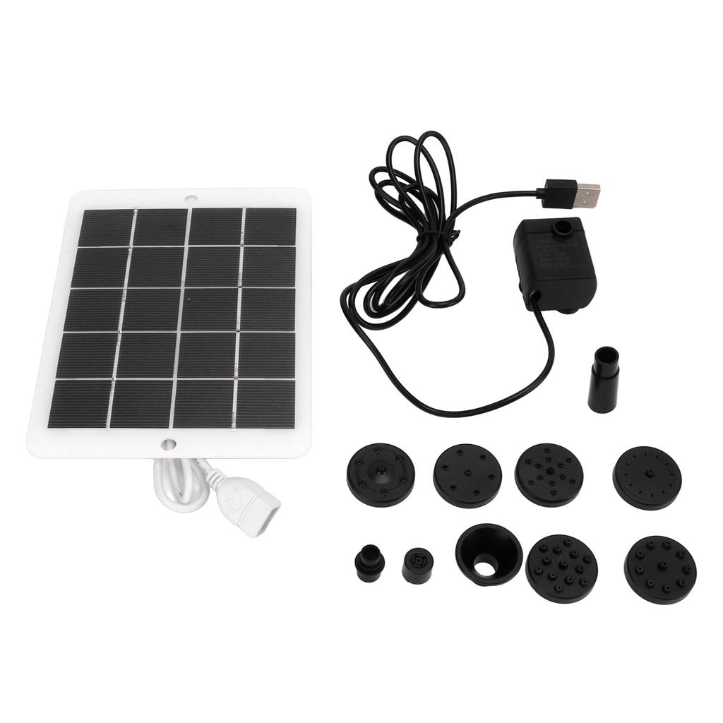 3W 5V Solar Water Fountain Pump 120L H Landscape Garden Solar Water Pump for Outdoor Pond