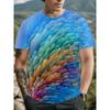 Men T-Shirt Summer Tops Colorful Graphic T Shirts Short Sleeve Tee Crew Neck Streetwear Clothes Harajuku 3D Printed Men Clothing