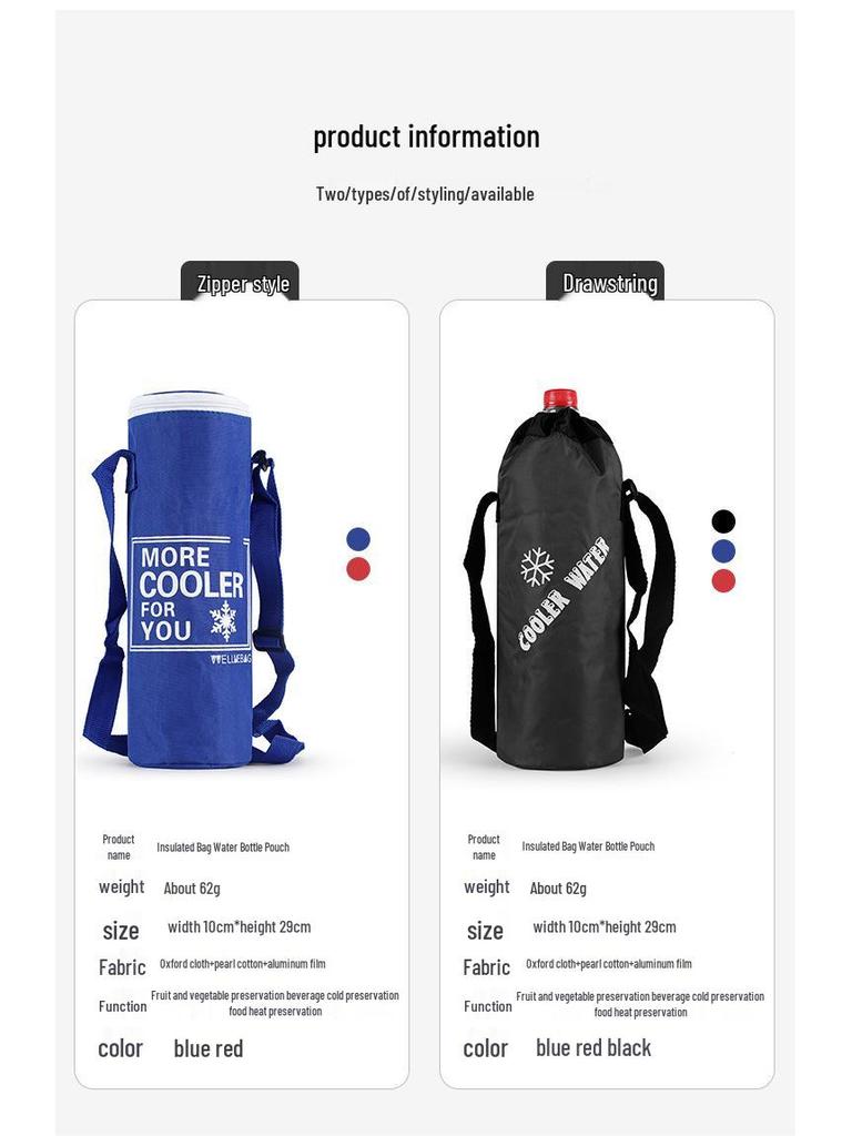 Oxford Cloth Insulated Cup Sleeve: European & American Fashion, Round Bottom, Portable, Foldable Ice Pack Lunch Bag.