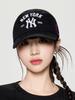 Emelbi Cooperstown Patch Unstructured Ball Cap Ny (Black)