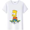 Casual Disney Cartoon Simpson Harajuku T-shirt Summer Blouses Ladies Men White Tees Tops Short Sleeve Blouses Women 90S Tshirt